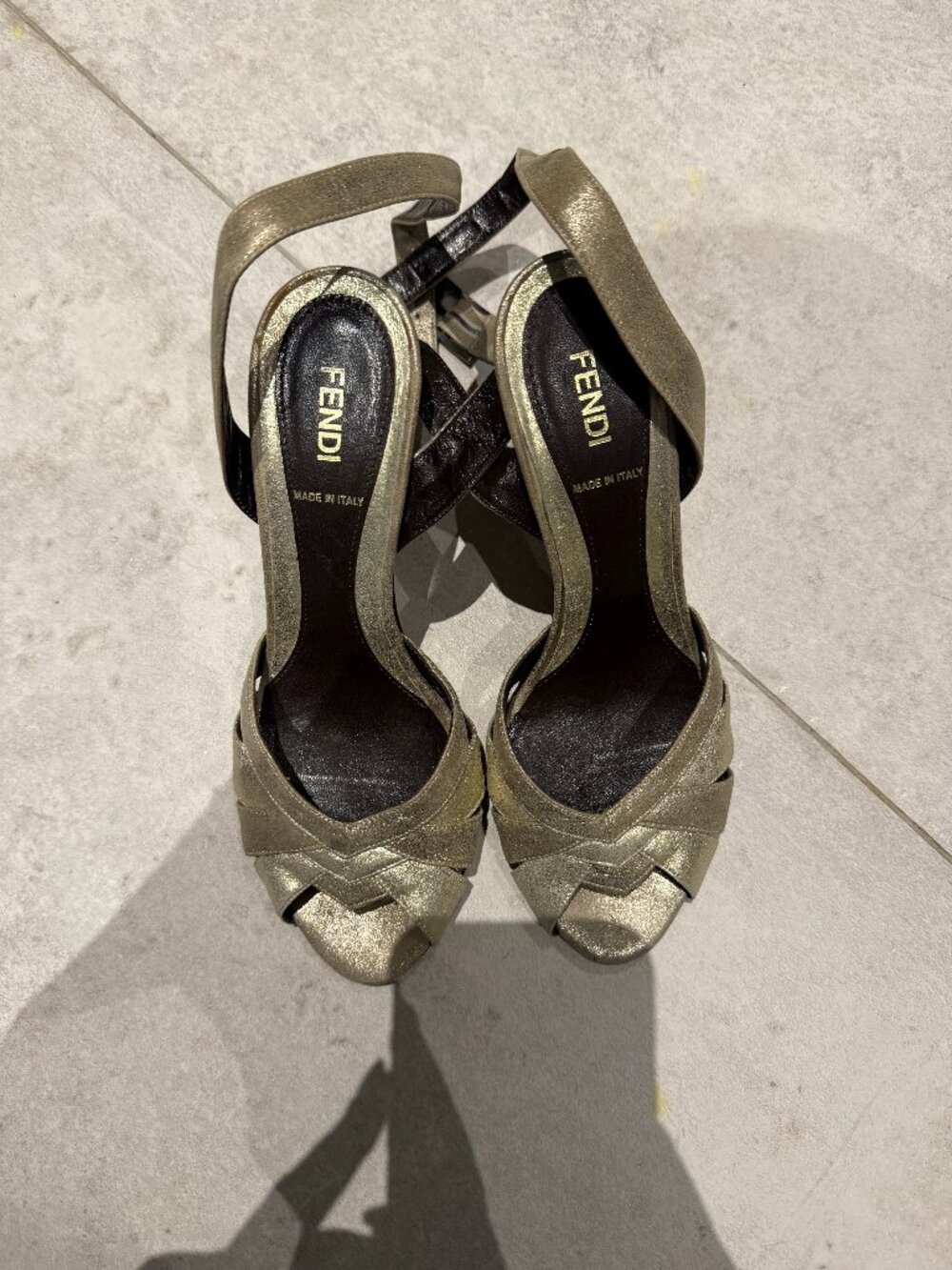 Fendi Metallic Heels